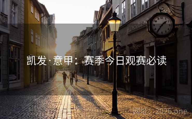 详细阅读:凯发·意甲:赛季今日观赛必读 凯发·意甲:赛季今日观赛必读