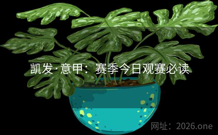 凯发·意甲:赛季今日观赛必读